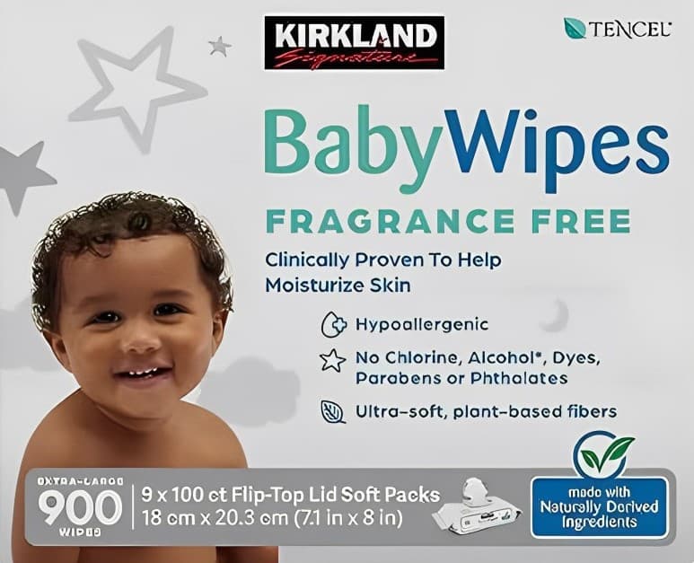 Lingettes Kirkland Signature — carton (100 × 9 poches)